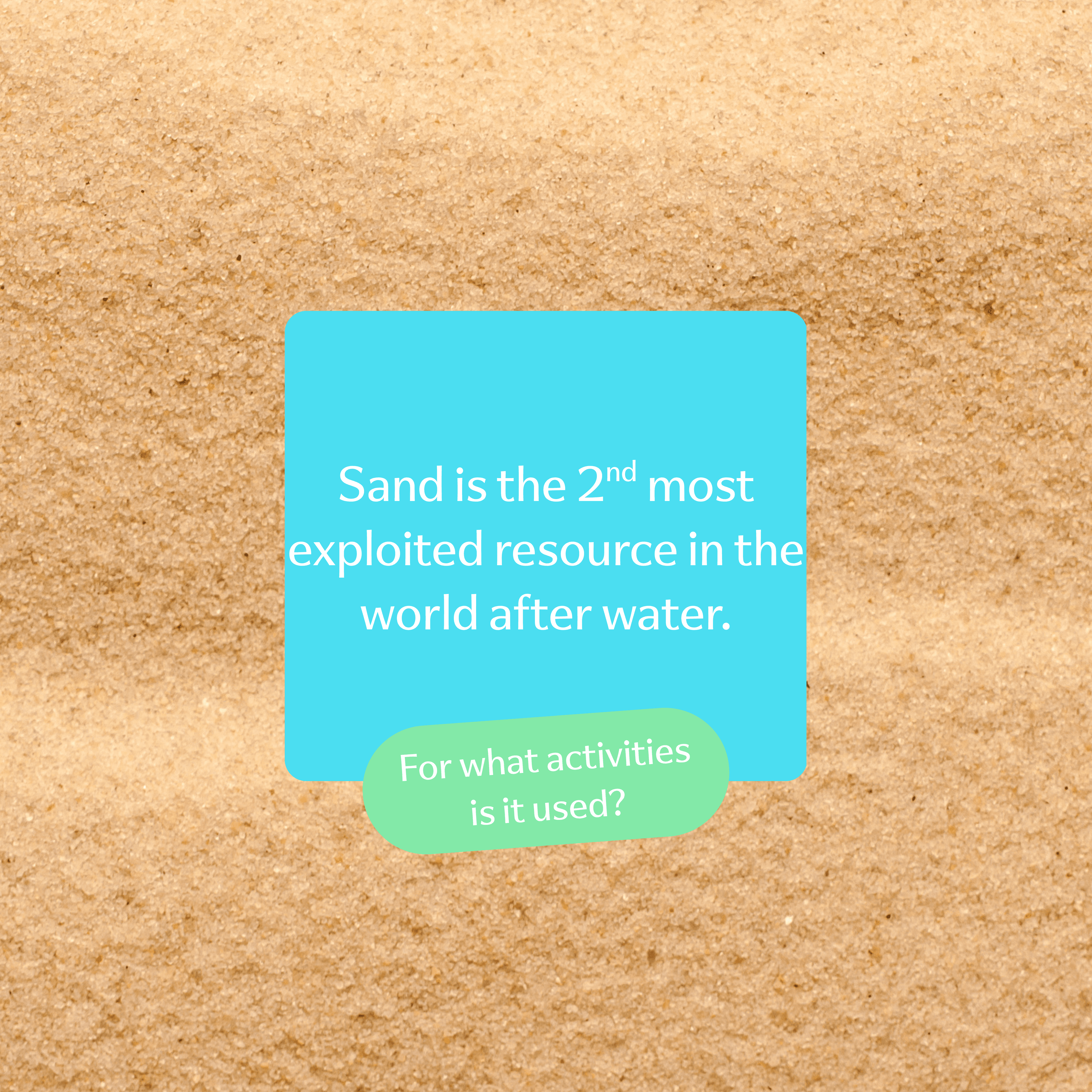 Sand texture illustrating resource extraction